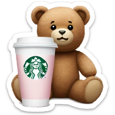 Teddy in Rosé With Starbucks Cup sticker