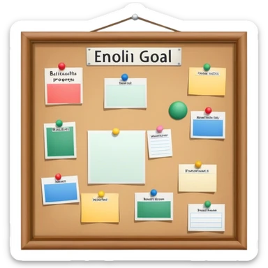 bulletin board reachable goals progress sticker