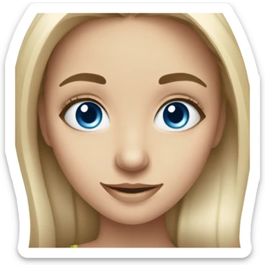 smiling girl taking selfie with no wrinkles and blue eyes  sticker