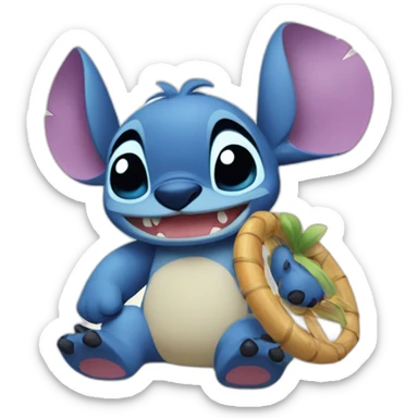 Stitch a la plage Disney sticker