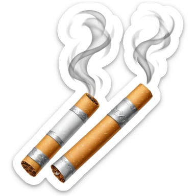 Sigarro tirando humo pero el sigarro solo  sticker