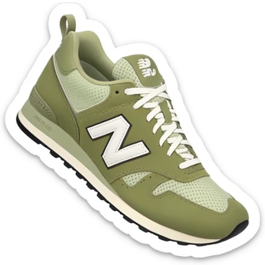 pale olive new balances sticker