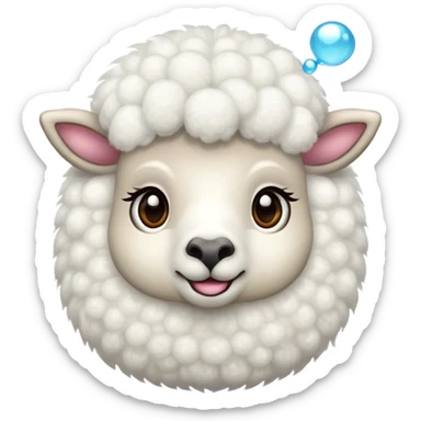 Lama with bubble sticker