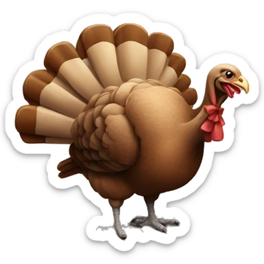 Turkey with rock sticker