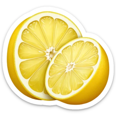 lemon cut in half  sticker