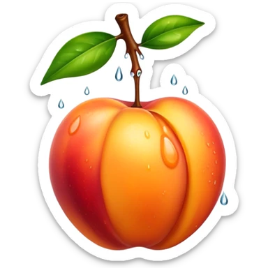 Wet dripping Nectarine sticker