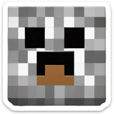 minecraft logo with sad face sticker
