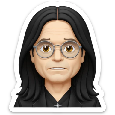 ozzie osbourne with glasses sticker