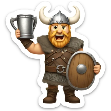 Viking doing a skol clap sticker