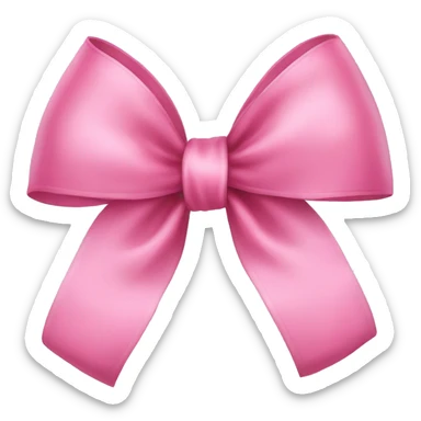 A cut pink bow sticker