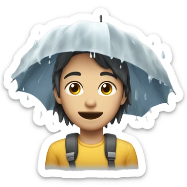 Nube con lluvia muy fina sticker