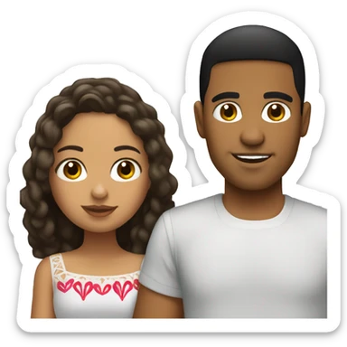 Mexican girl with Dominican boyfriend sticker