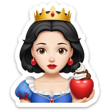 Snow white with whip cream sticker