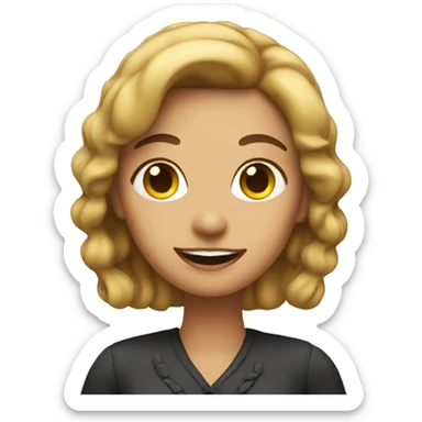 Lady with sold sign sticker