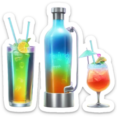 futuristic bar sticker