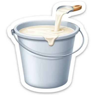 a bucket of milk\ sticker
