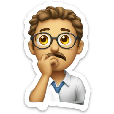 perplexed at office sticker