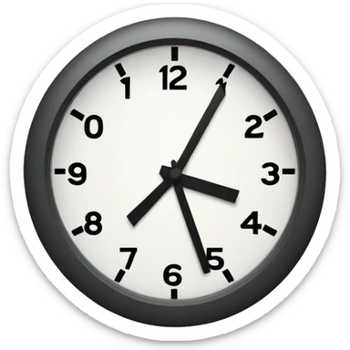 clock taking 12:00 sticker