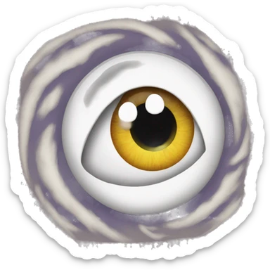 eyeball with swirls instead of irises sticker