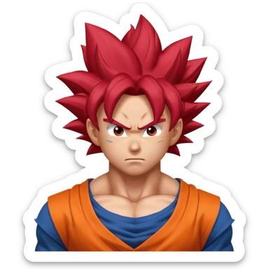 goku ssj god  sticker