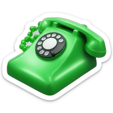 telephone covered in green goo sticker