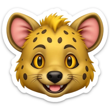 hyena cartoon  emoji sticker