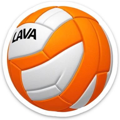 Vollleyball that says lava in it sticker