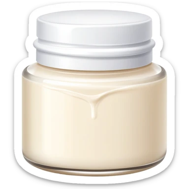 Moisturizer cream jar with lotion sticker