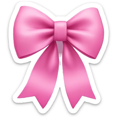 Pink bow sticker