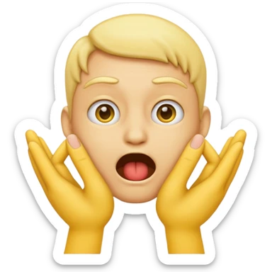 Create an emoji choking itself with hands sticker