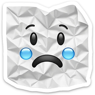 piece of paper with written text only sticker