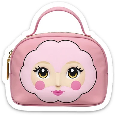 stoney clover lane makeup bag with no patches on it and no handle and no quilting and a circle zipper puller sticker