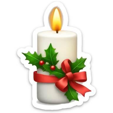 Holiday candle sticker