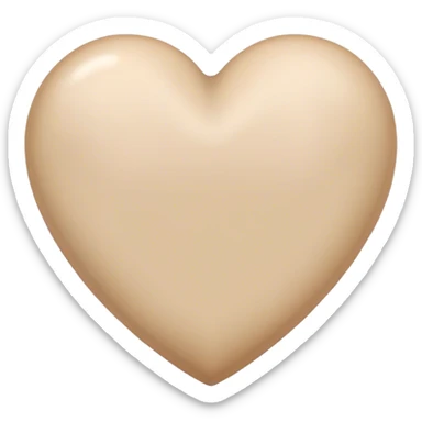 Beige heart  sticker