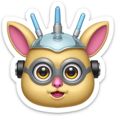 Furby connect with clear antena top on head sticker