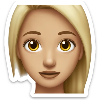 hazel eyes girl dirty blonde  sticker