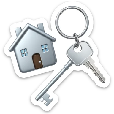 key with home keychine sticker