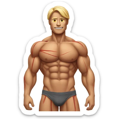 anatomy muscles heavy sticker