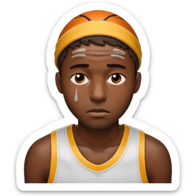 tired basketball player, sweating a lot sticker