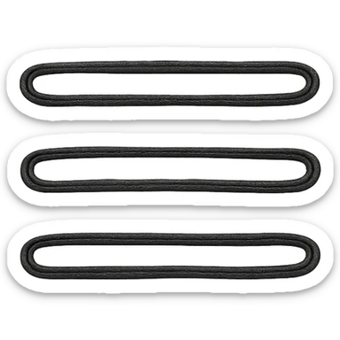 minimal monochrome icon of three horizontal lines hamburger menu black outline only sticker