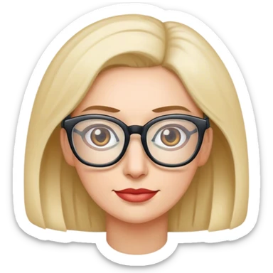 Mom wearing glass had sticker