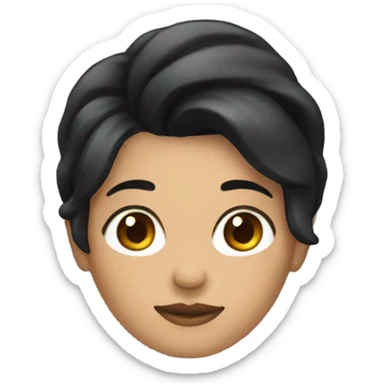 woman hairstylist black hair sticker