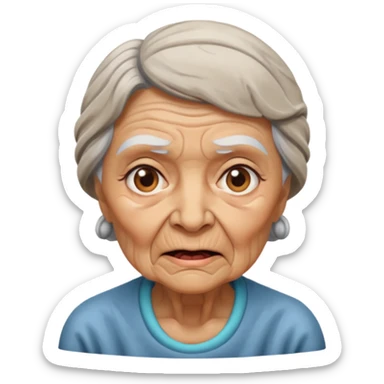 old lady head slap sticker