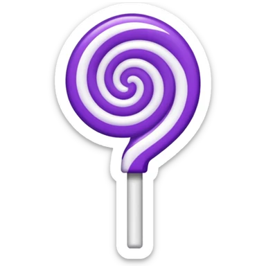 lolipop luminous purple and white sticker
