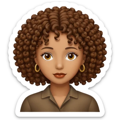 Morena do cabelo cacheado sticker