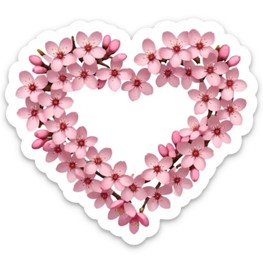 Make a heart with this emoji 🌸 sticker