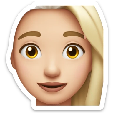 a super super happy face and a lot of blush sticker