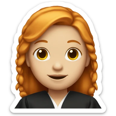 A ginger girl holding her degree sticker