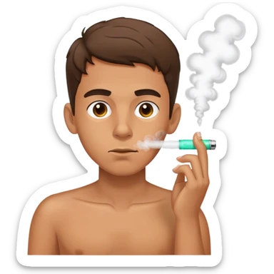 spanish boy vaping sticker