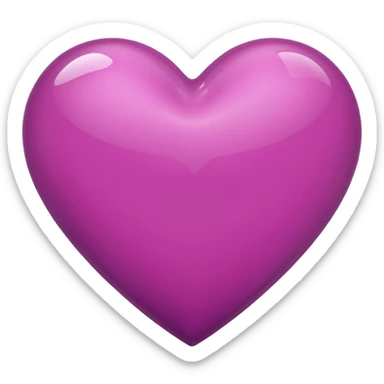 Dark pink like violet heart  sticker